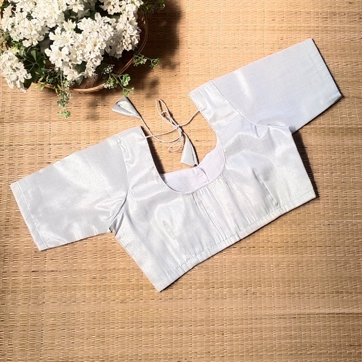Classic Silver Tissue Blouse