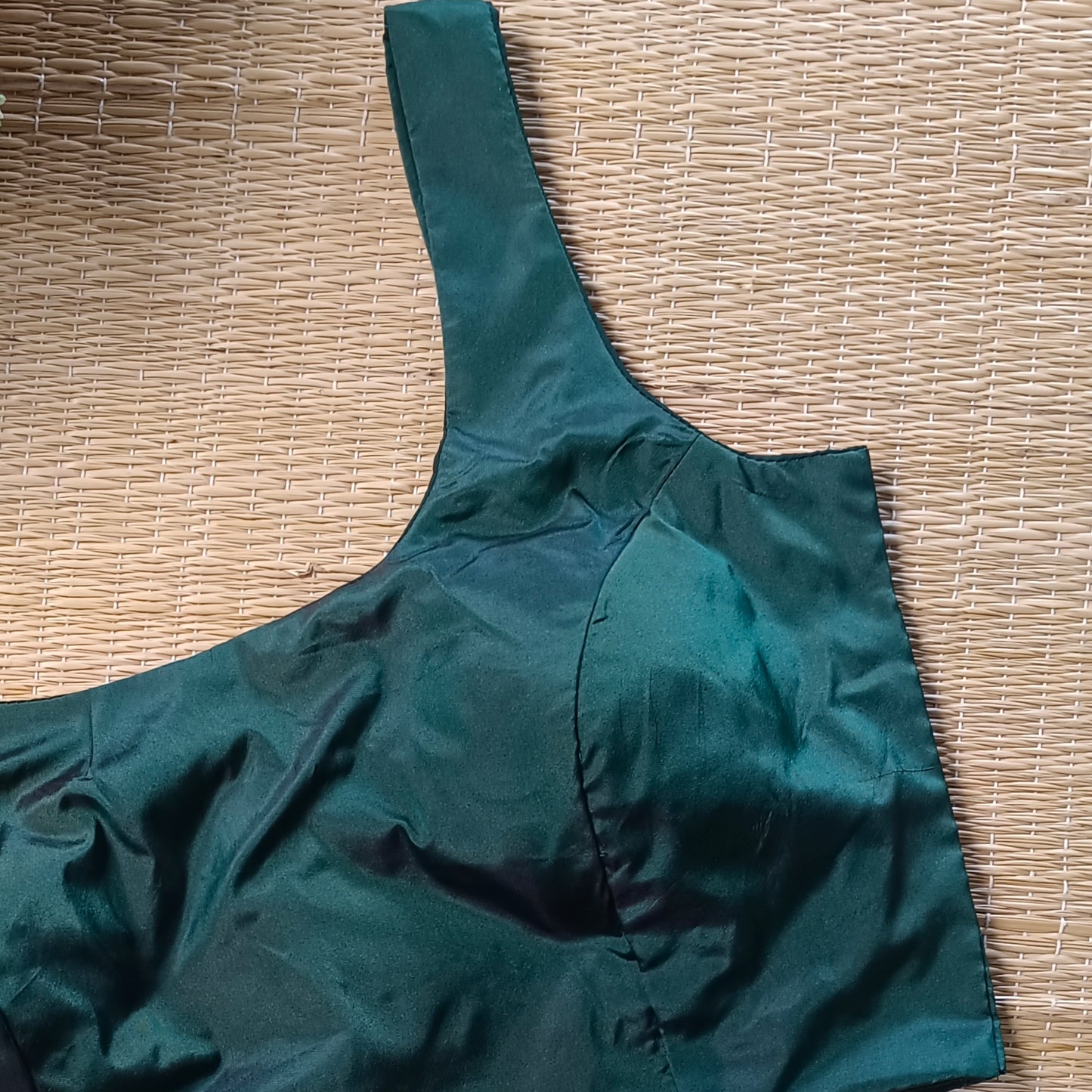 Bottle Green Classic Sleeveless Blouse