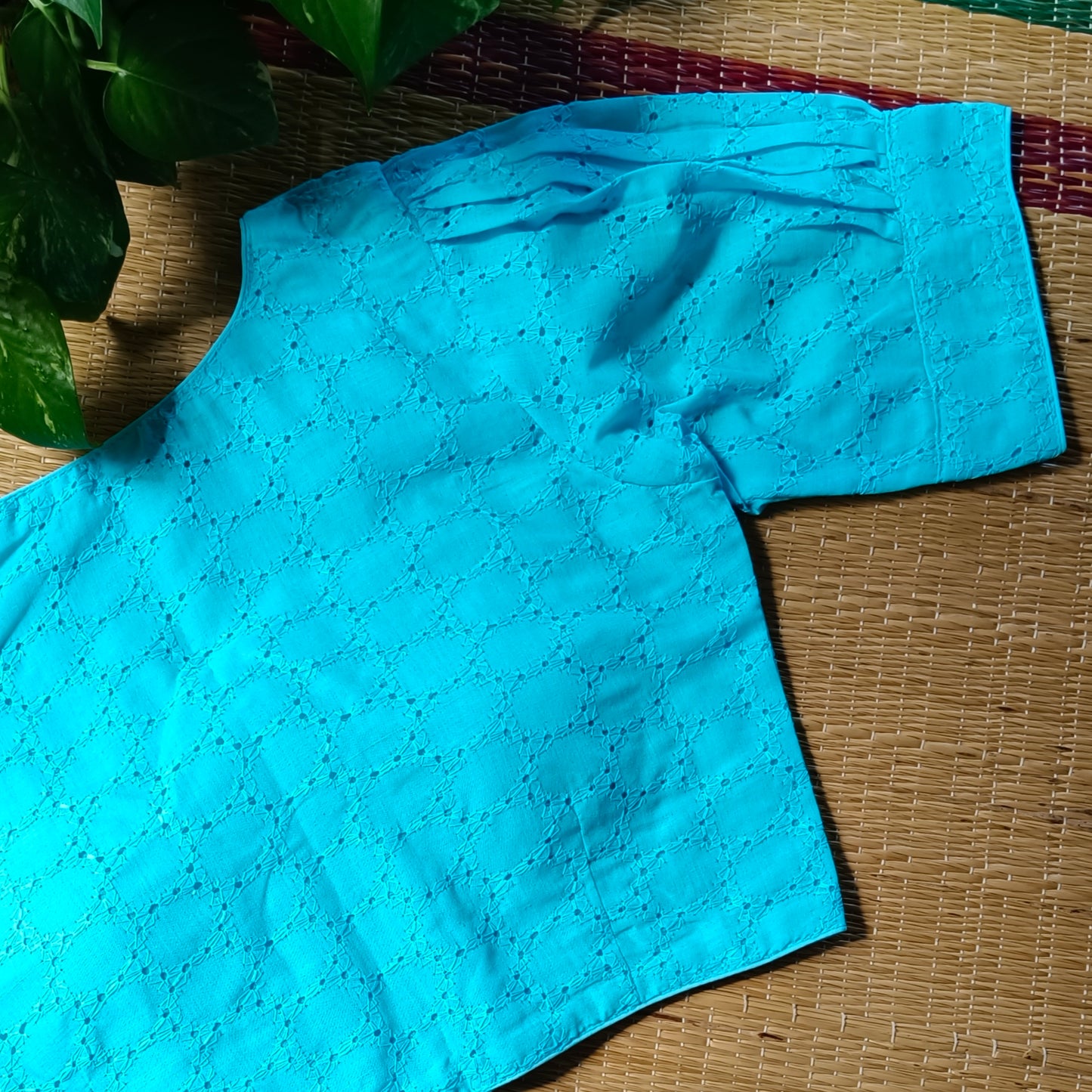 Blue Hakoba Cotton Blouse