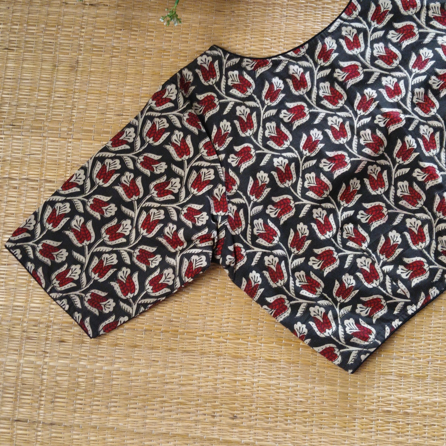 Black Kalamkari Cotton Blouse