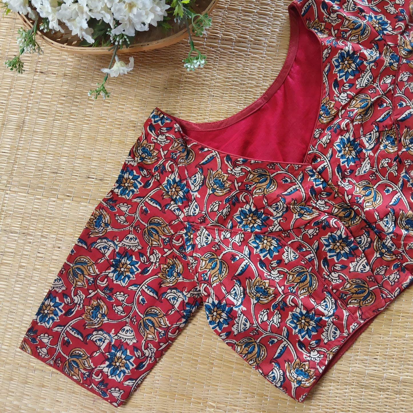Maroon 4 Kalamkari Cotton Blouse