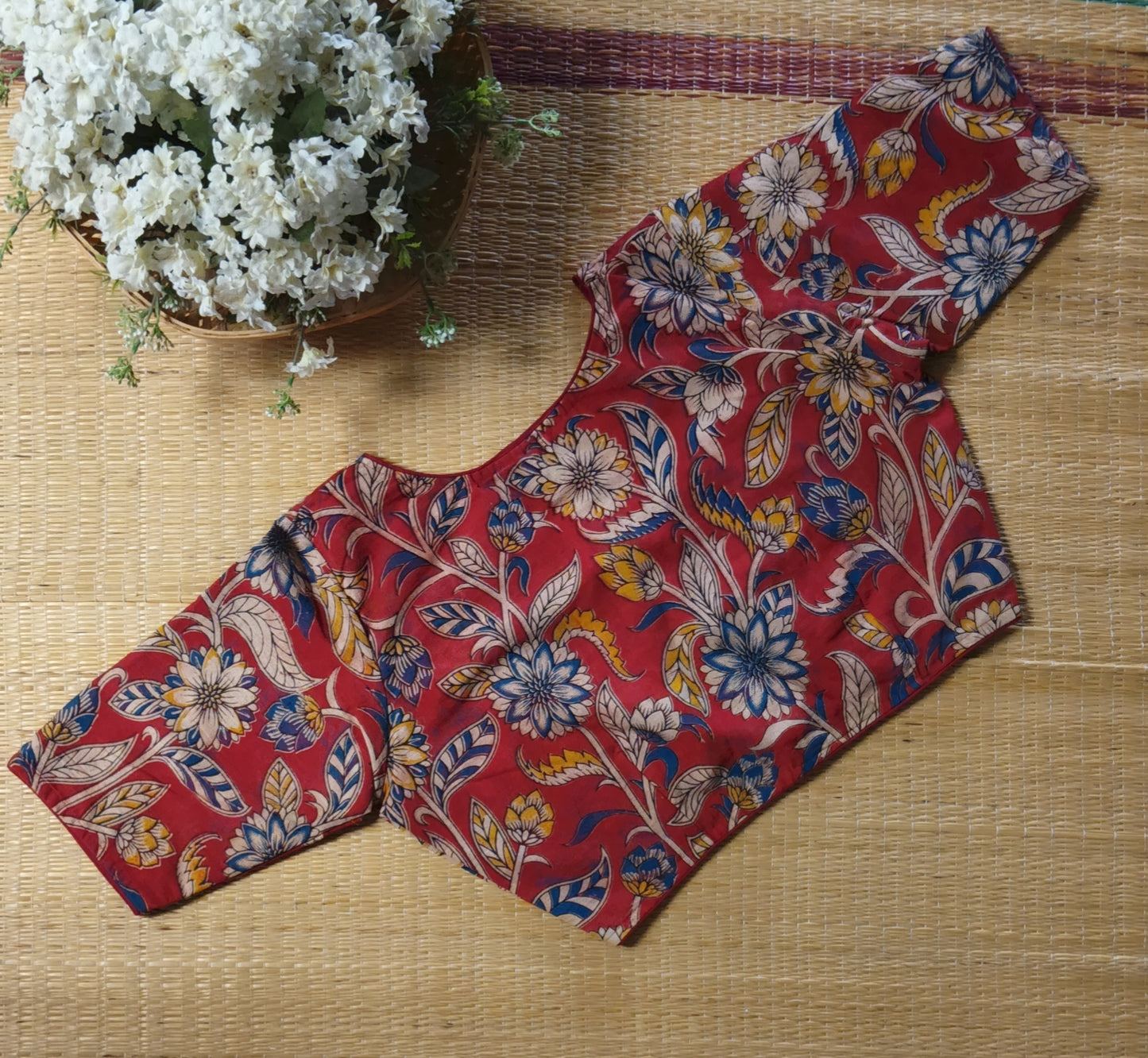 Maroon 1 Kalamkari Cotton Blouse