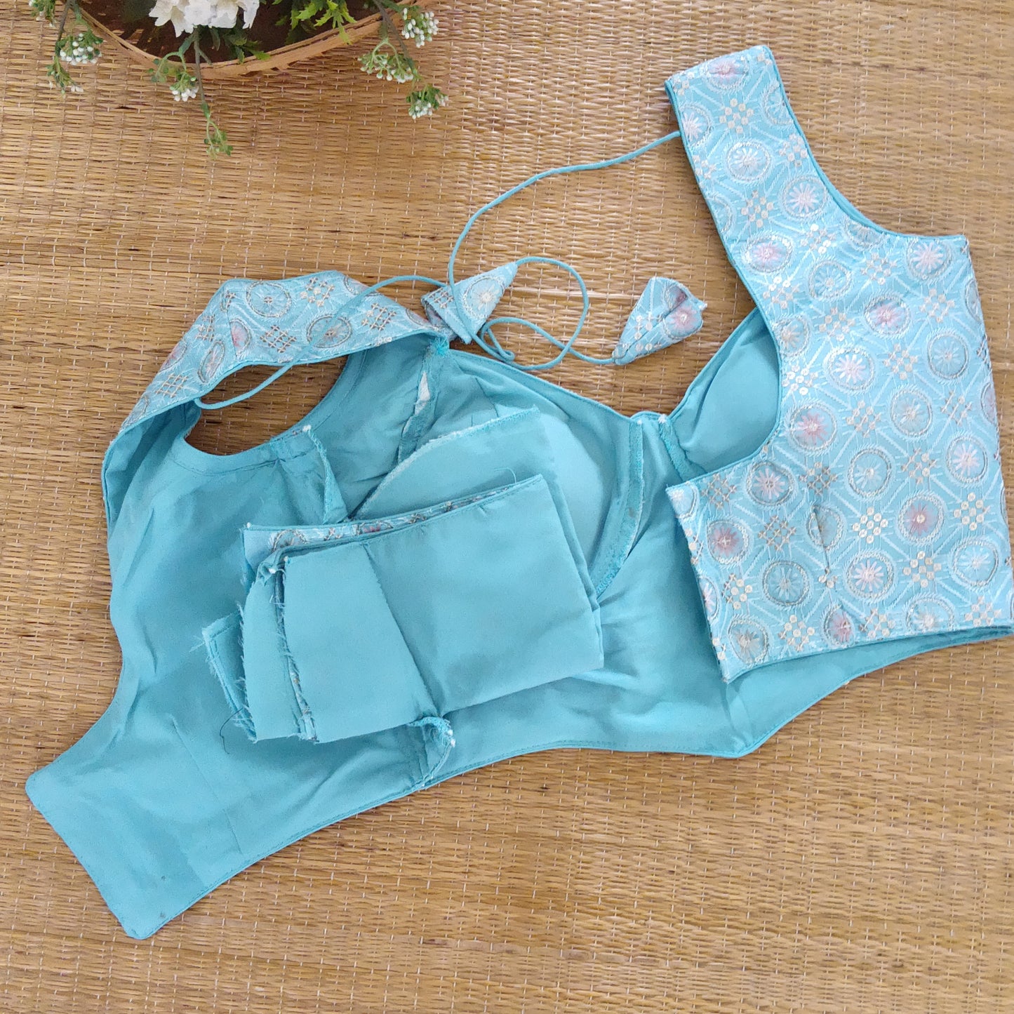Pastel Blue Corset Blouse