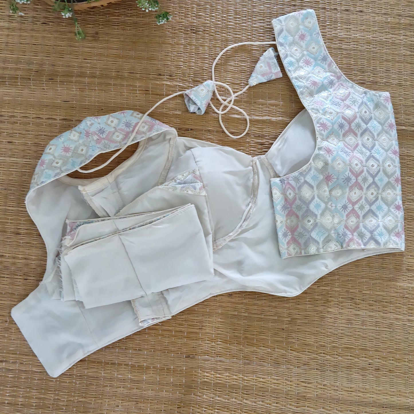 Pastel White Corset Blouse