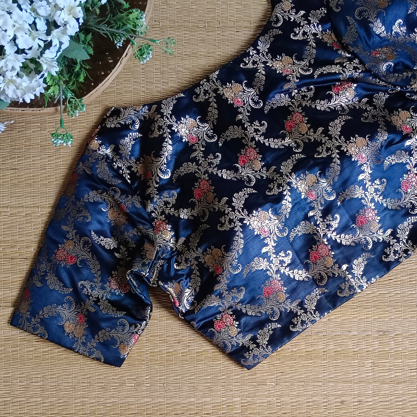 Black Banarasi Silk Blouse