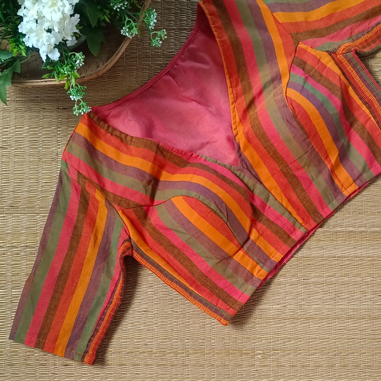 Multicolor flexi fit blouse 1
