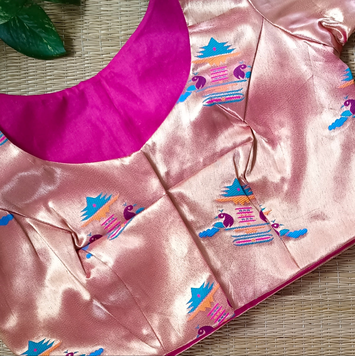 Pink Paithani Blouse