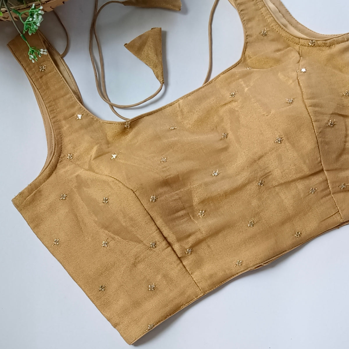 Golden 1 metallic tissue sleeveless blouse