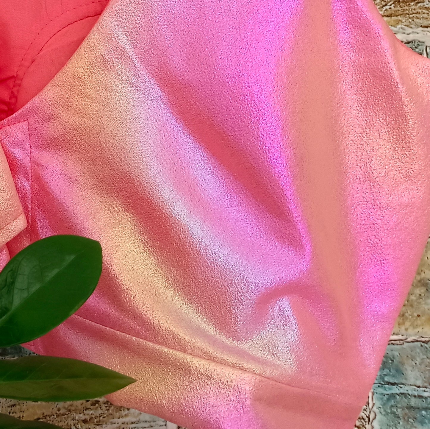 Pink Shimmer Sleeveless Blouse