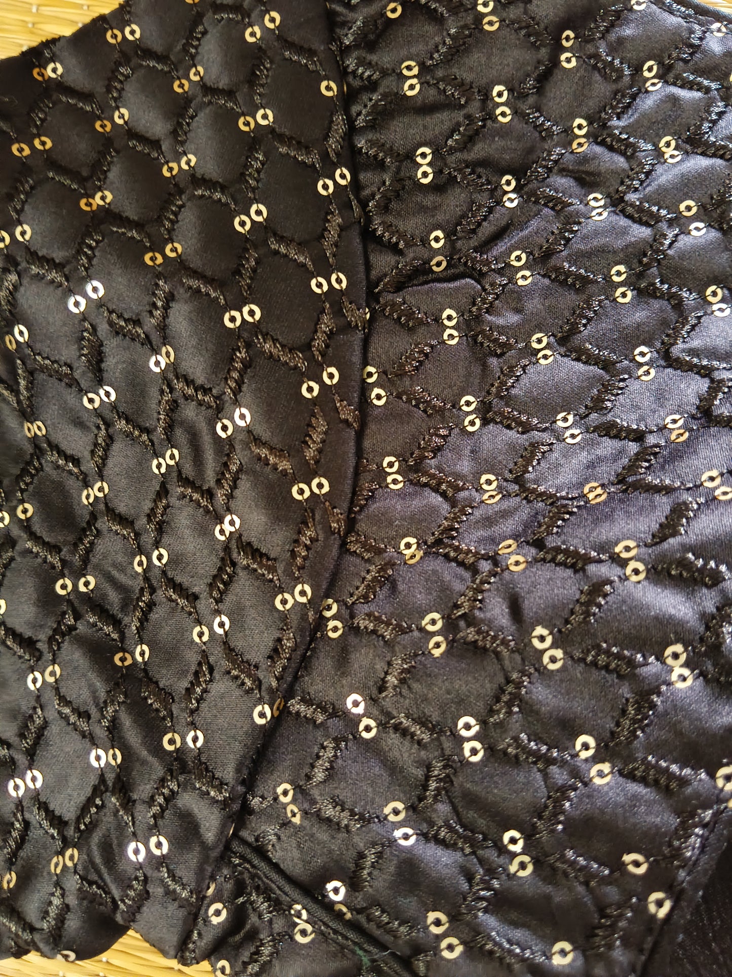 Black Semi Silk Sequence Blouse(assorted)