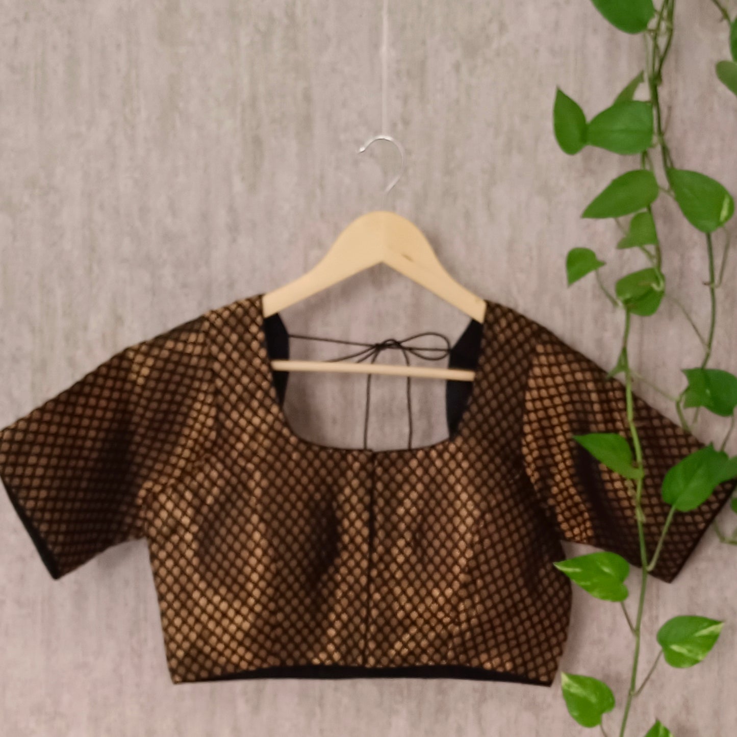 Classic Black Brocade Blouse(assorted)