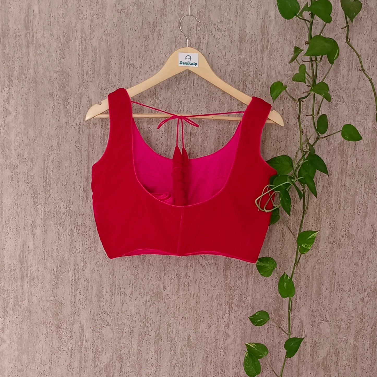 Rani Pink Velvet Blouse