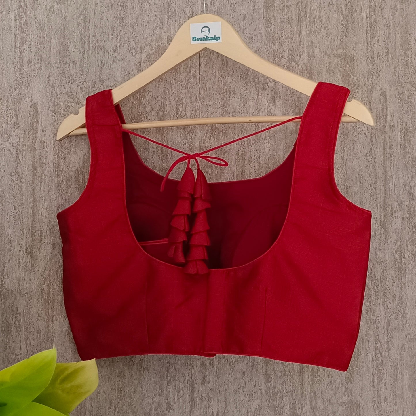 Red Sleeveless Blouse