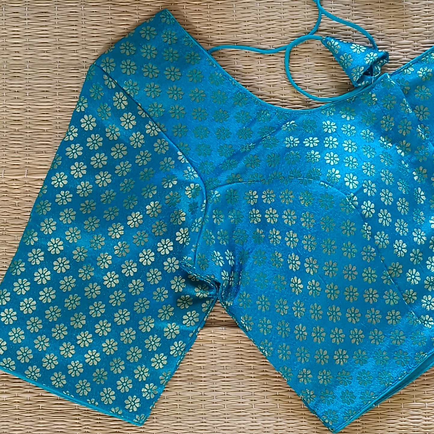 Classic Blue Brocade Blouse(assorted)