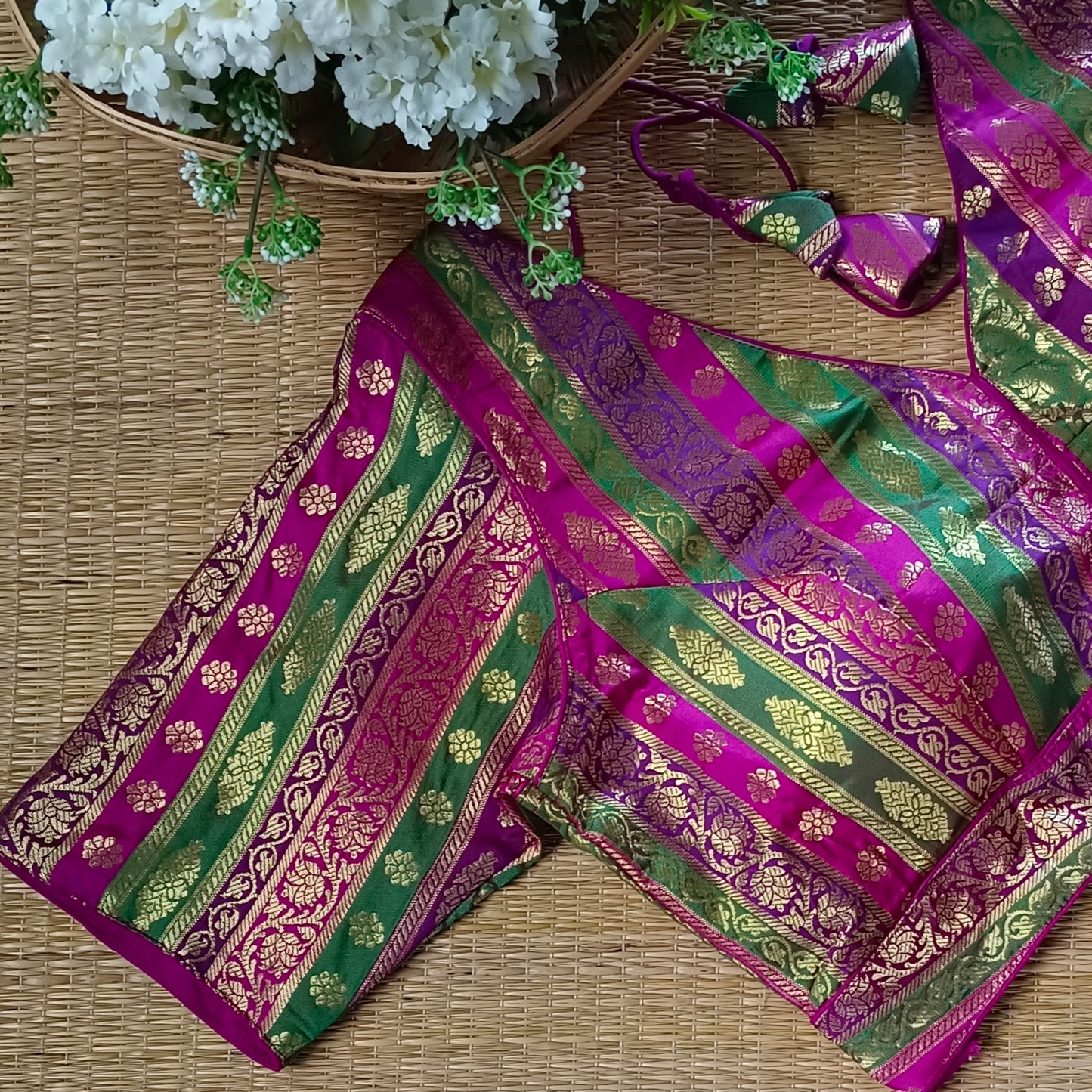 Multicolor Brocade Blouse