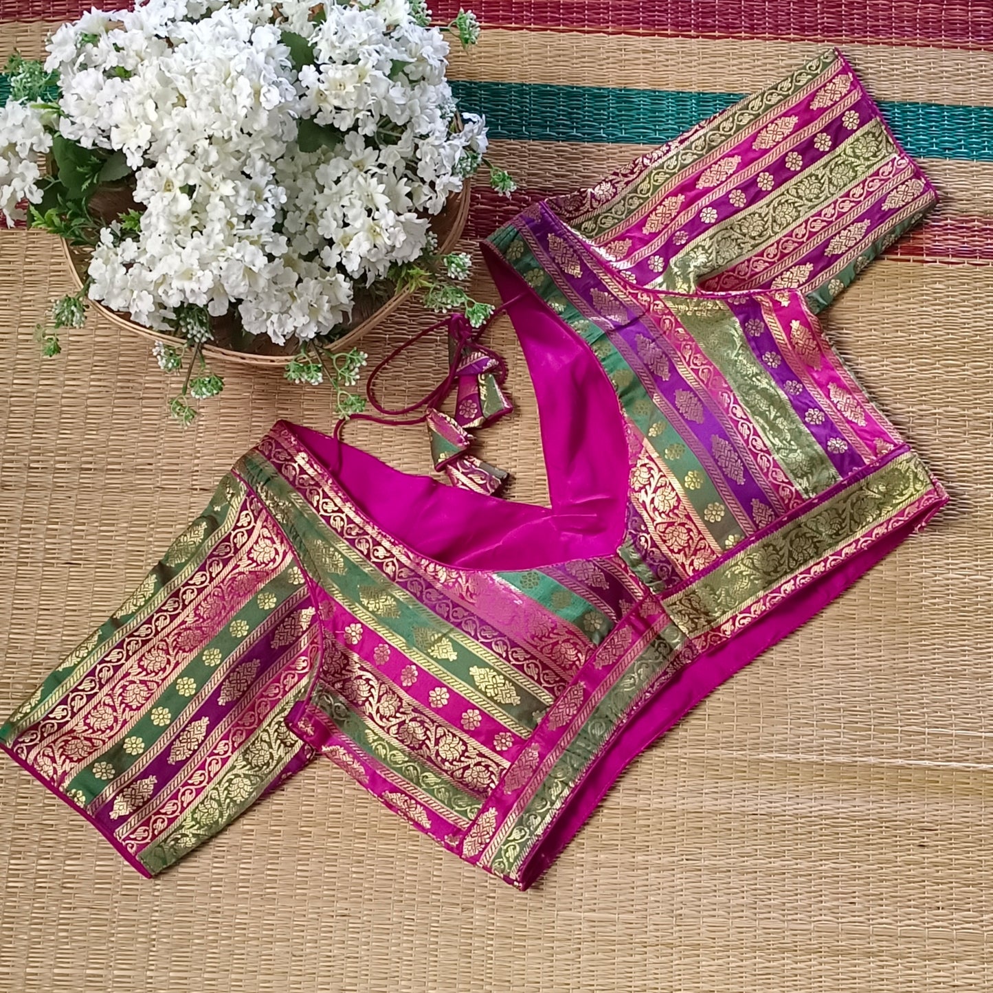 Multicolor Brocade Blouse