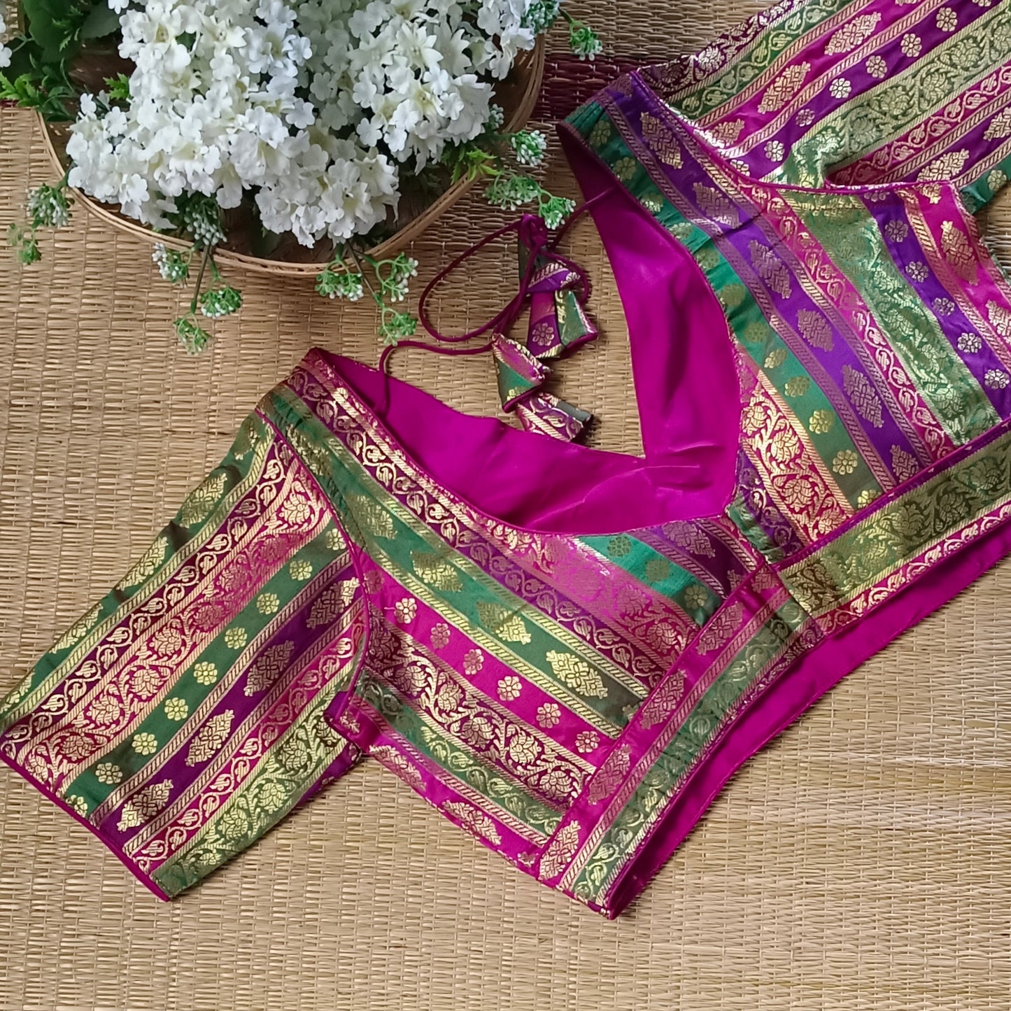 Multicolor Brocade Blouse