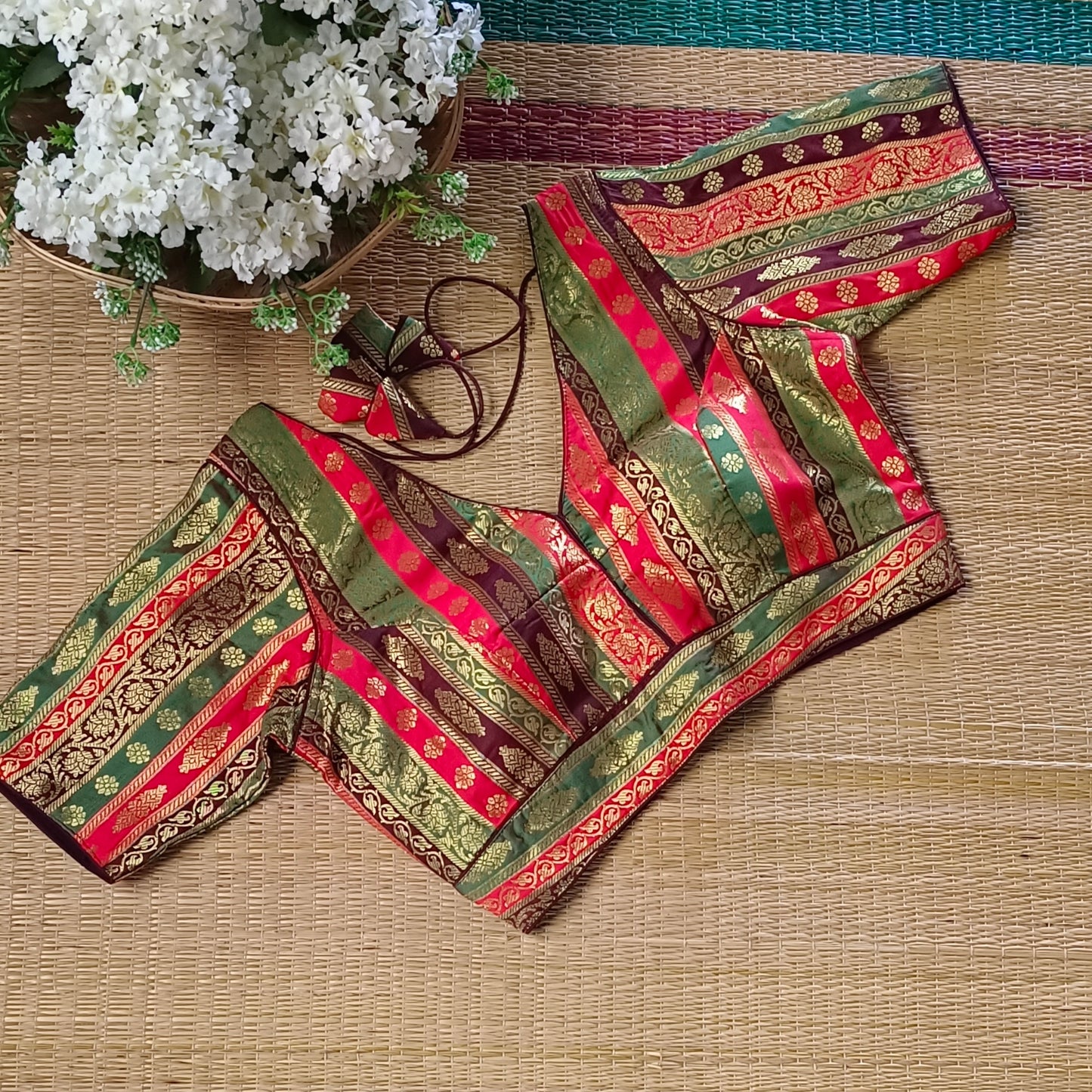 Multicolor Brocade Blouse