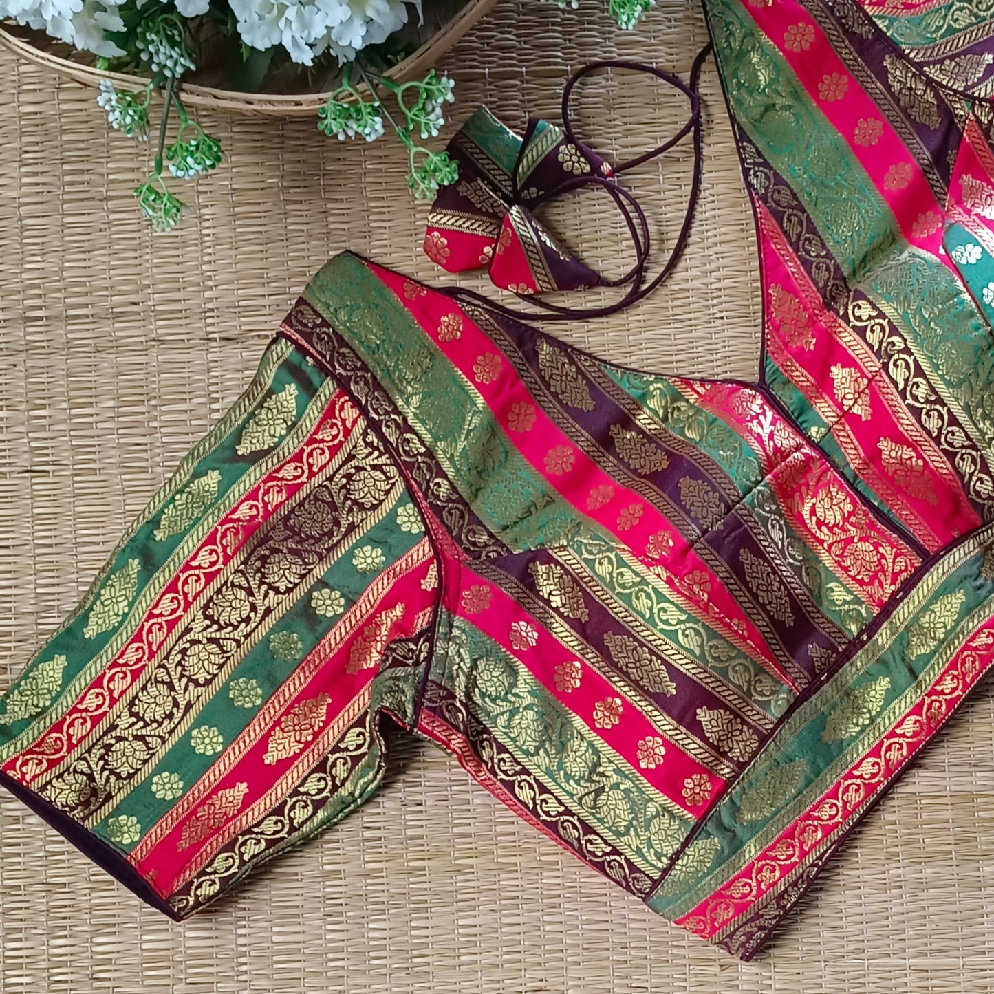 Multicolor Brocade Blouse