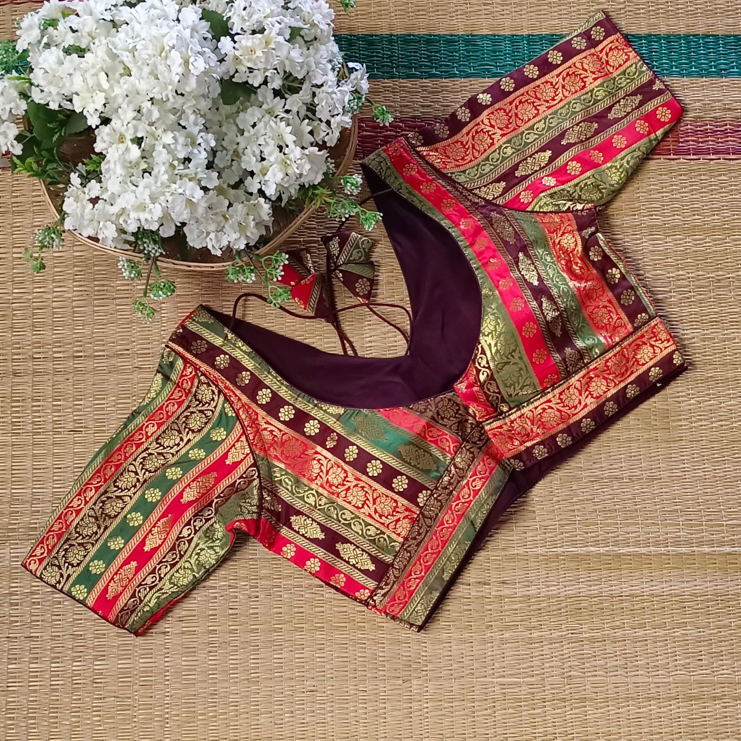 Multicolor Brocade Blouse