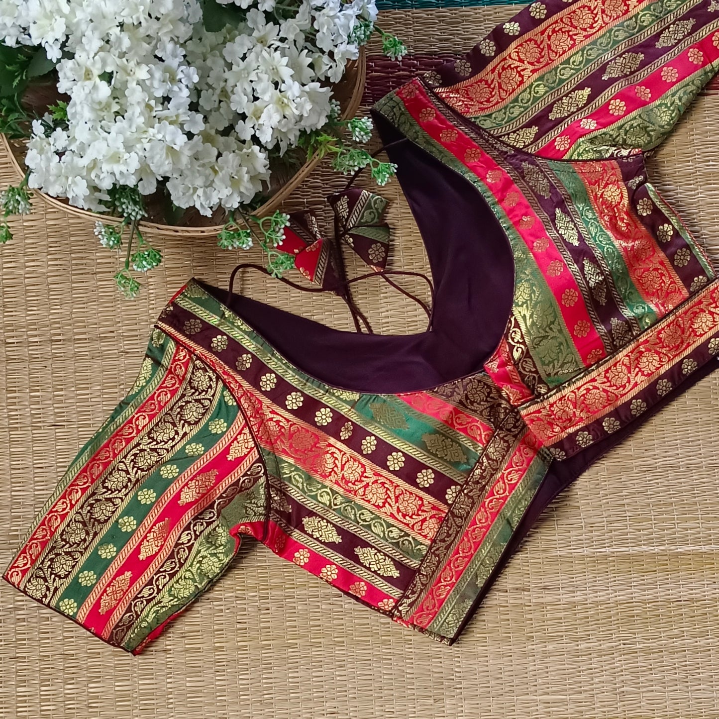 Multicolor Brocade Blouse