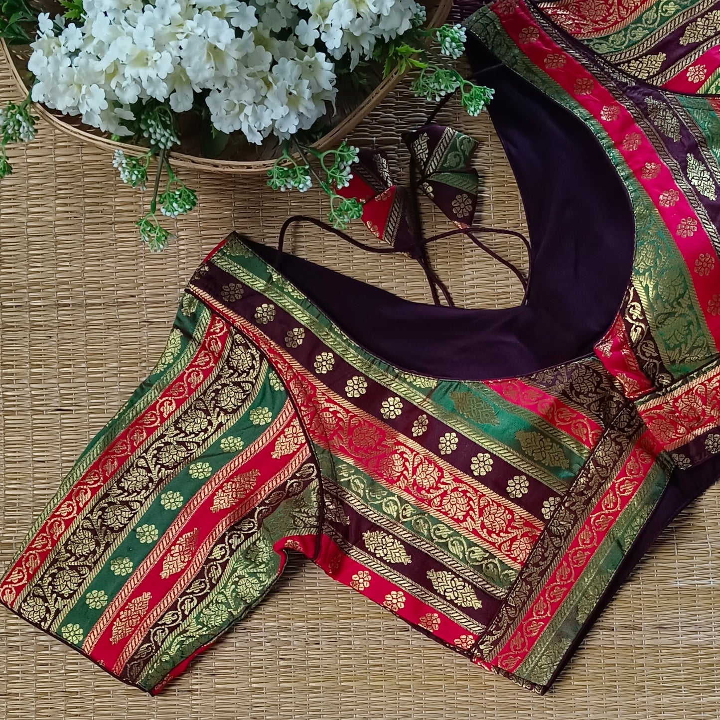 Multicolor Brocade Blouse