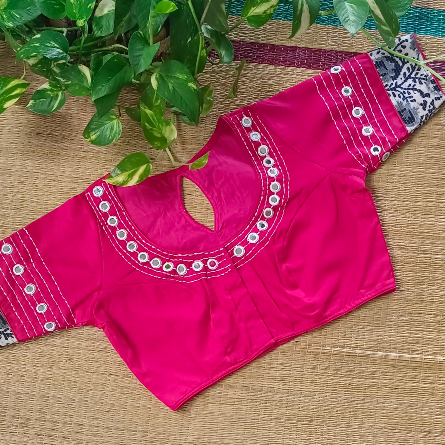 Rani Pink Mirrorwork Blouse