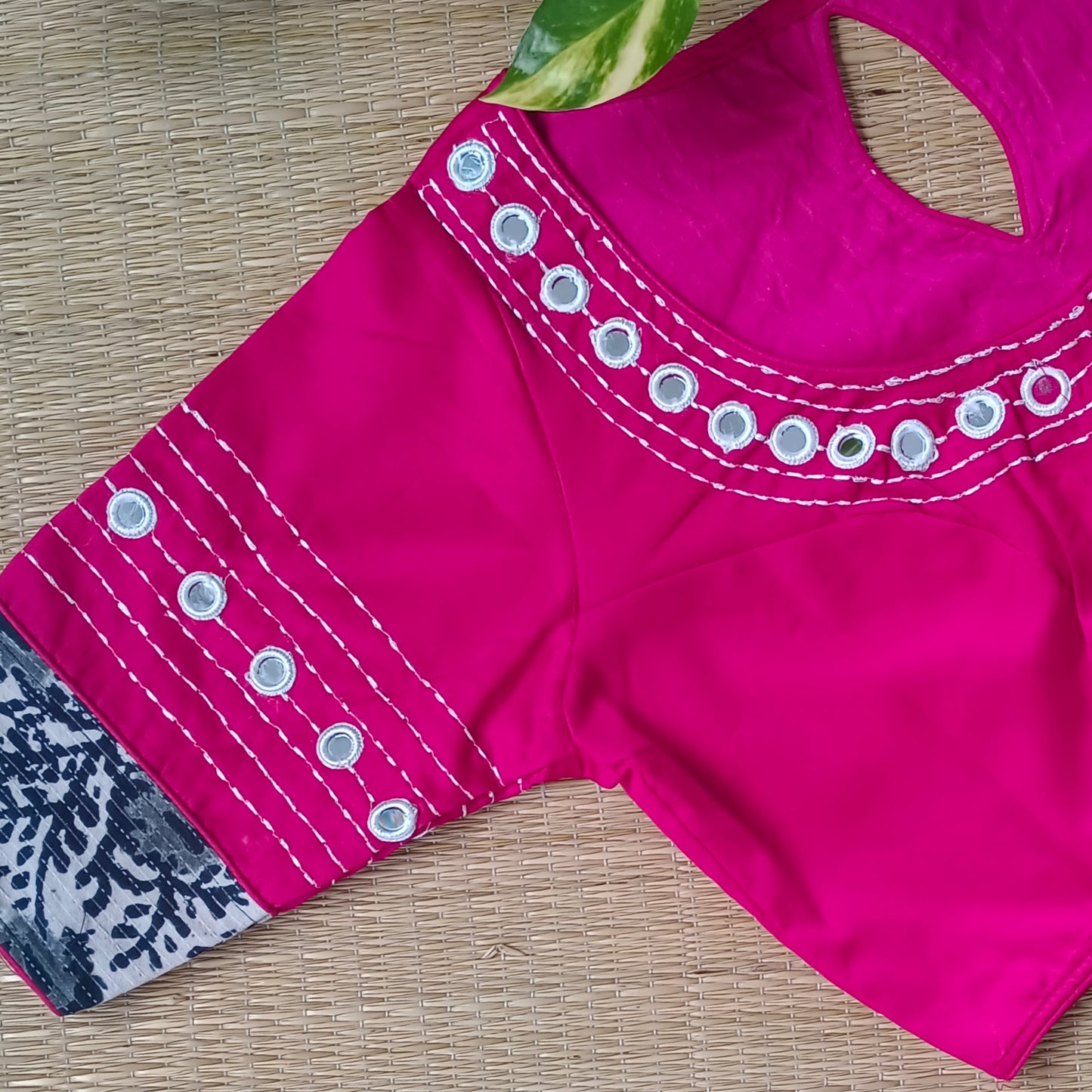 Rani Pink Mirrorwork Blouse