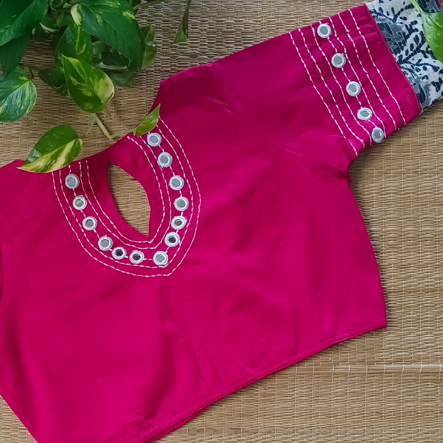 Rani Pink Mirrorwork Blouse