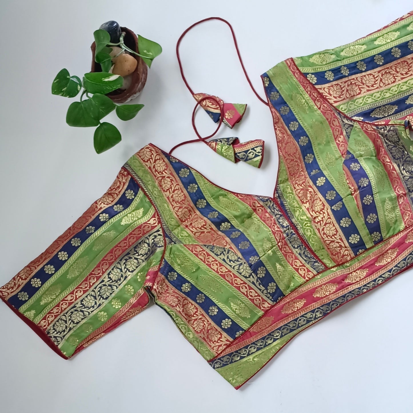 Multicolor Brocade Blouse