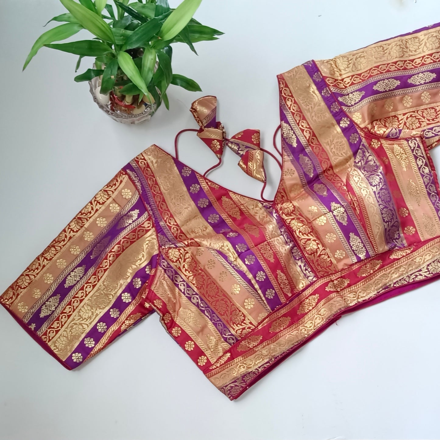 Multicolor Brocade Blouse