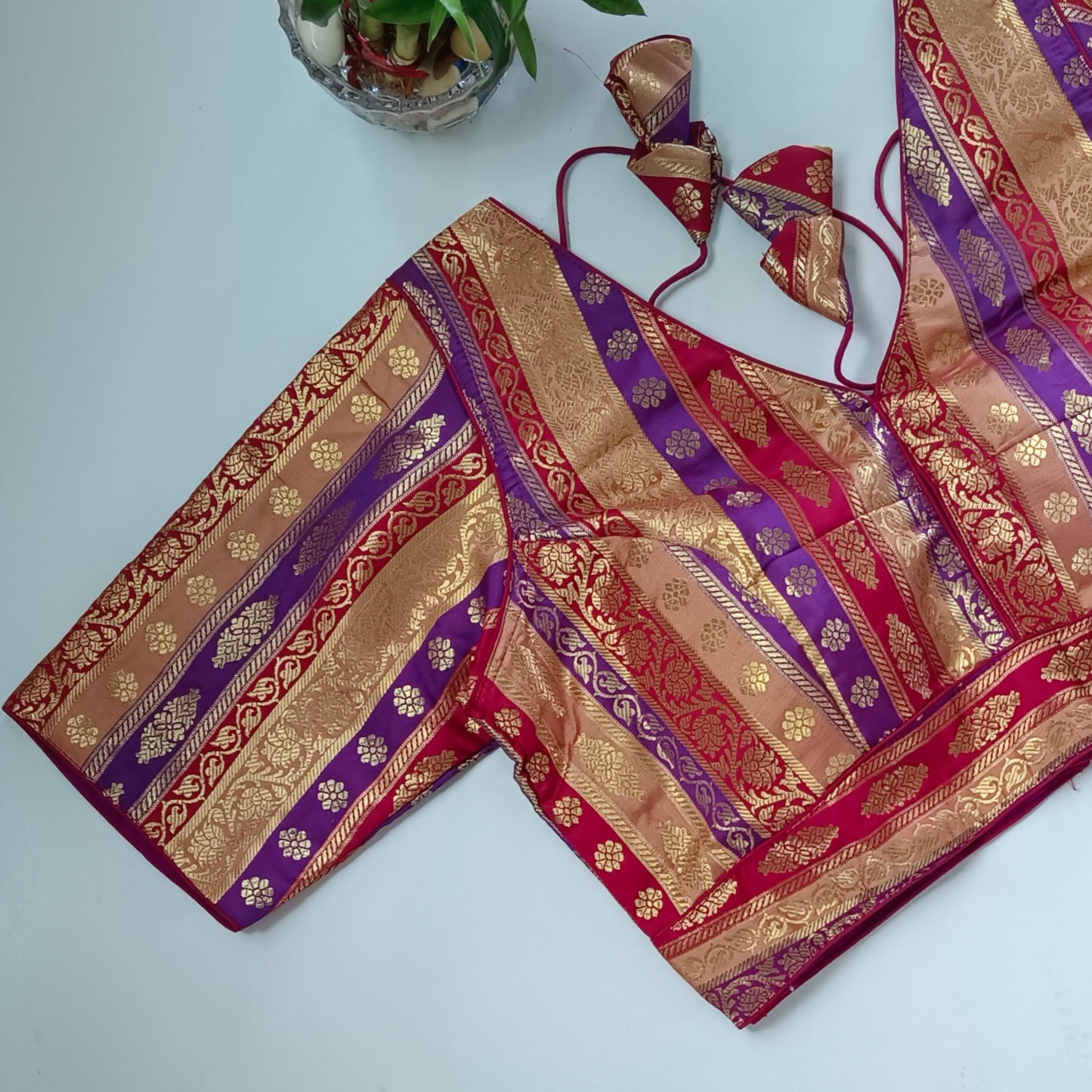 Multicolor Brocade Blouse