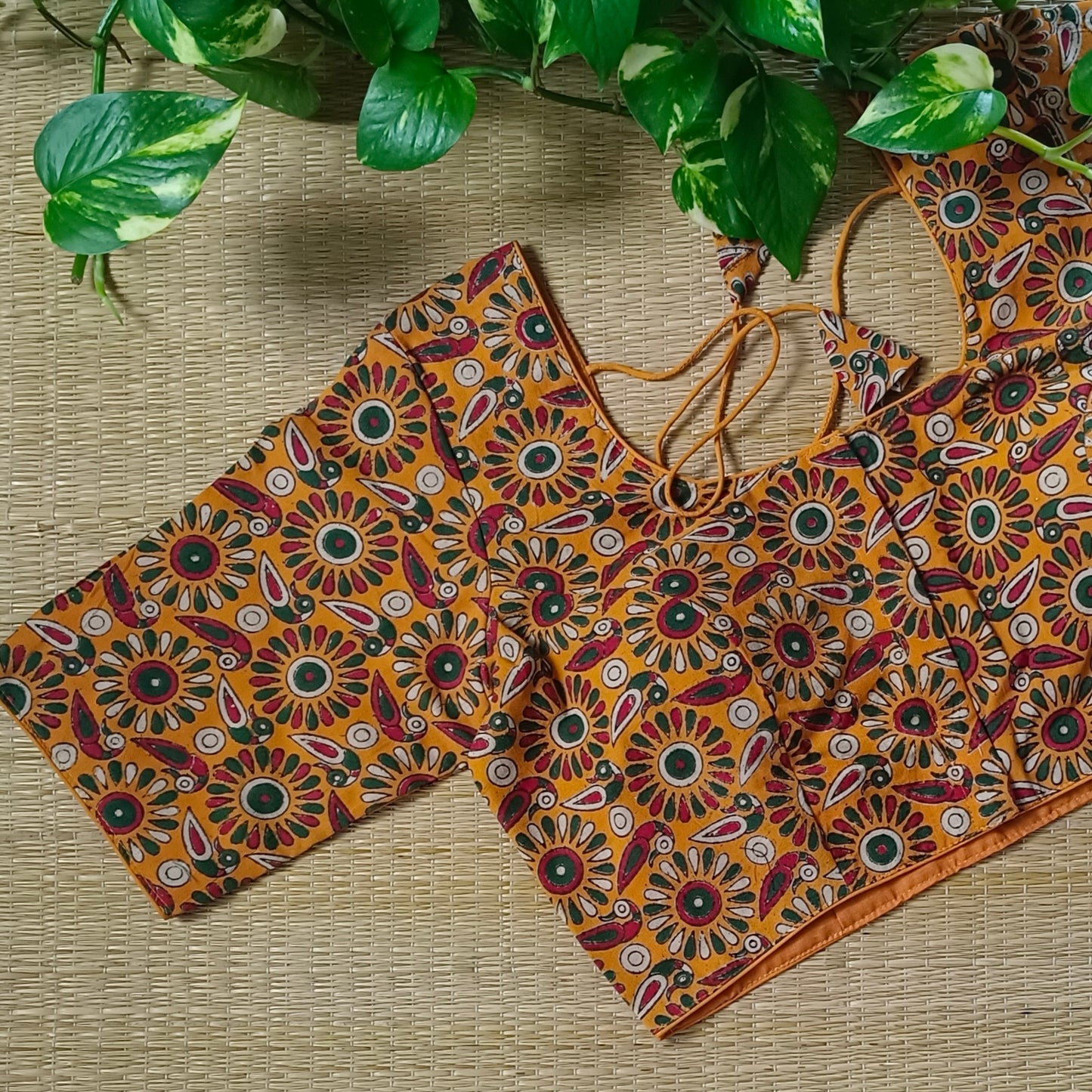 Yellow Kalamkari Cotton Blouse