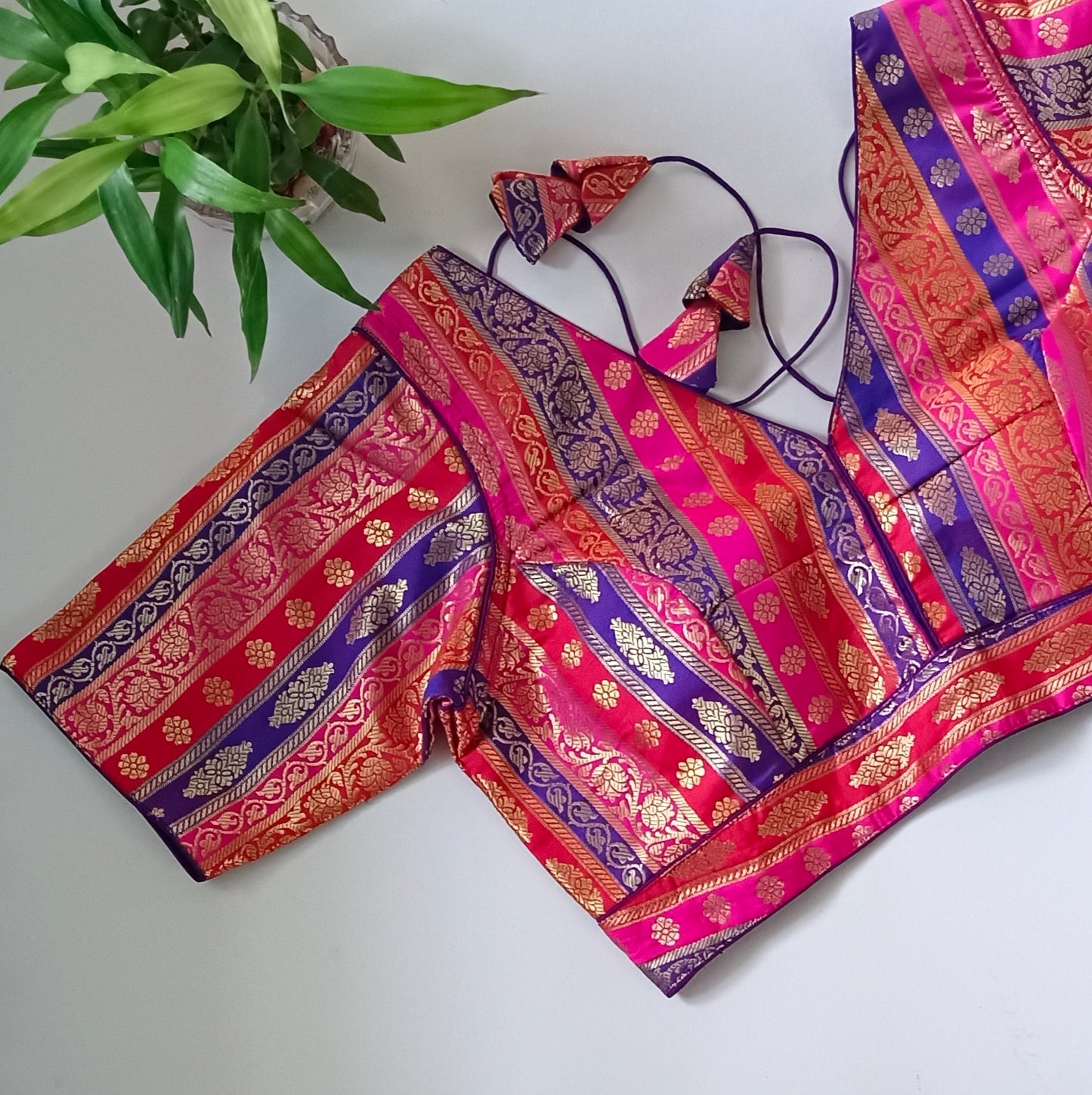 Multicolor Brocade Blouse