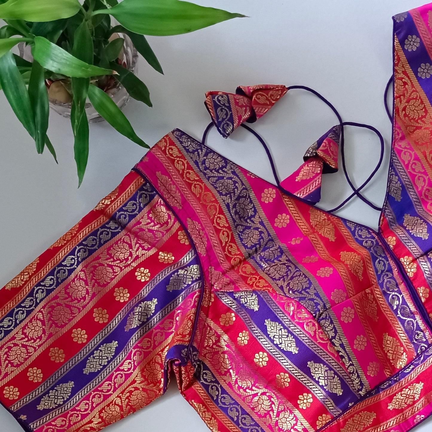 Multicolor Brocade Blouse