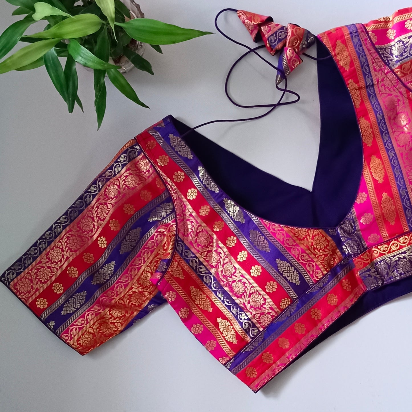Multicolor Brocade Blouse