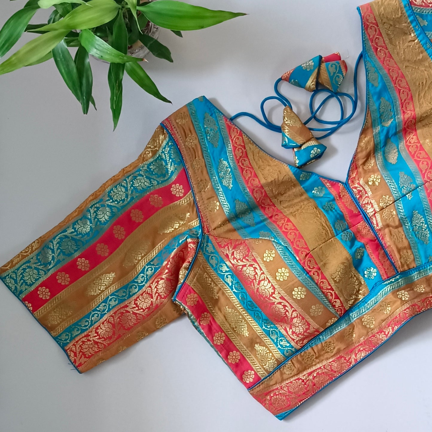 Multicolor Brocade Blouse