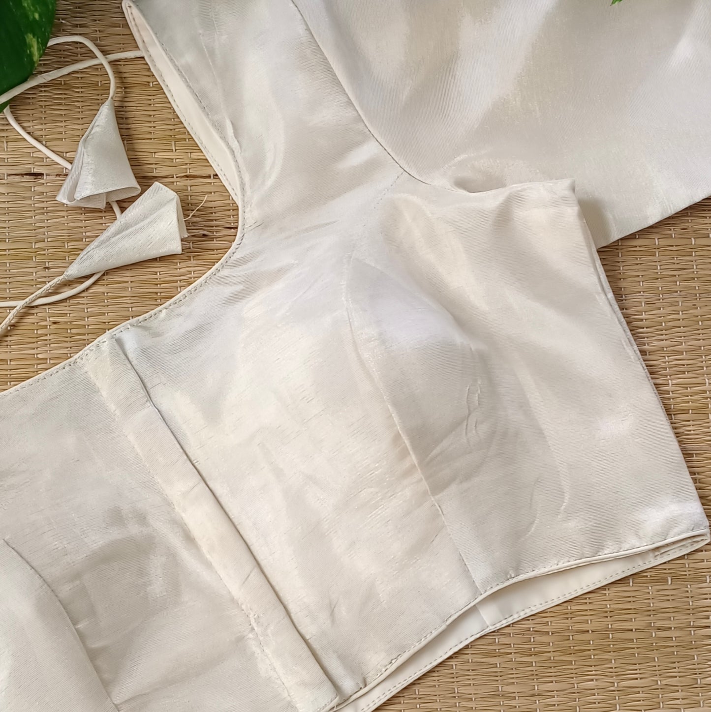 Light Golden Plain Tissue blouse