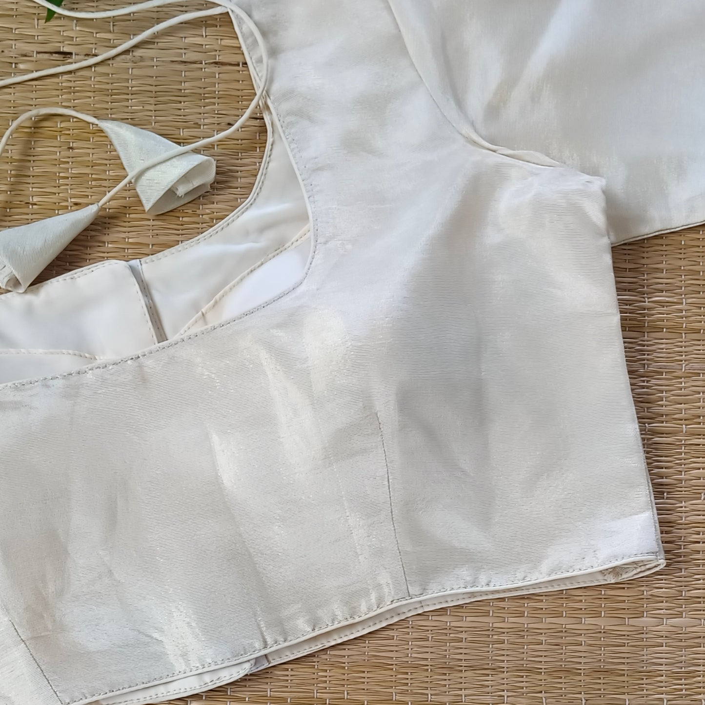 Light Golden Plain Tissue blouse