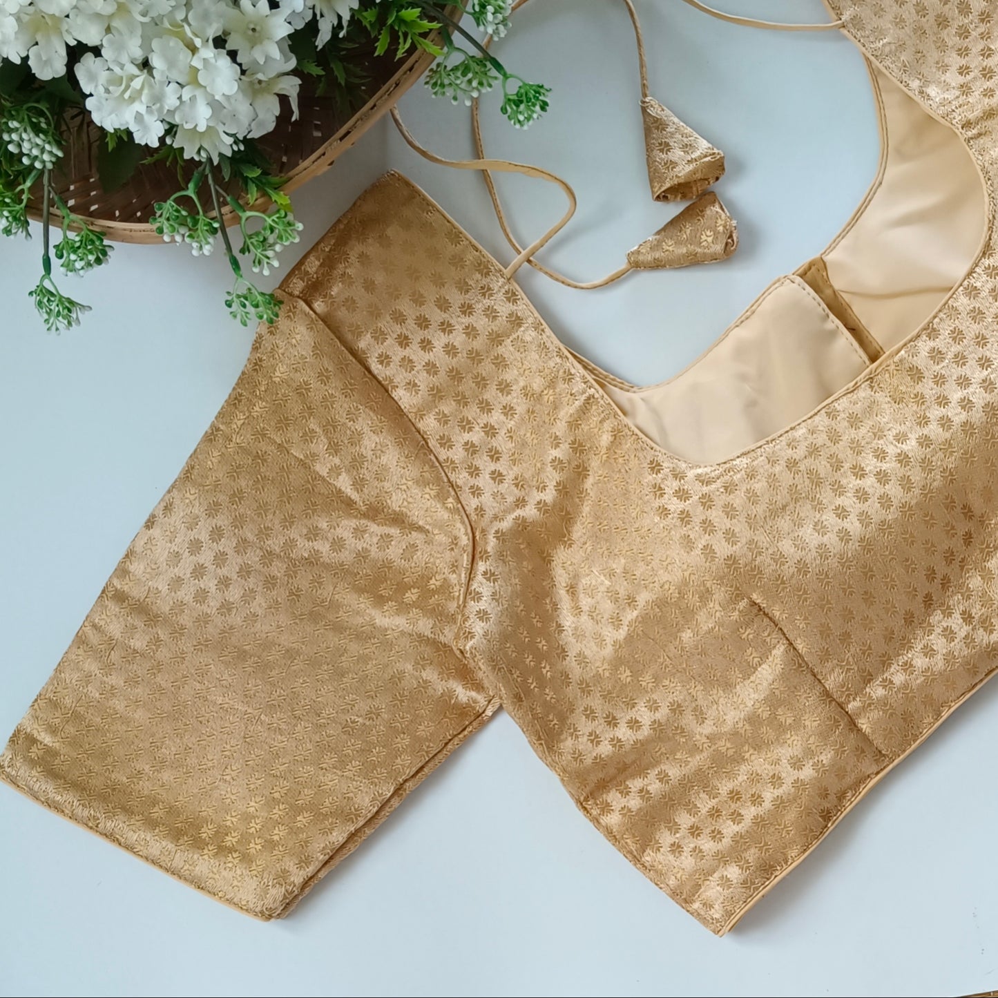 Classic Golden Brocade Blouse(assorted)