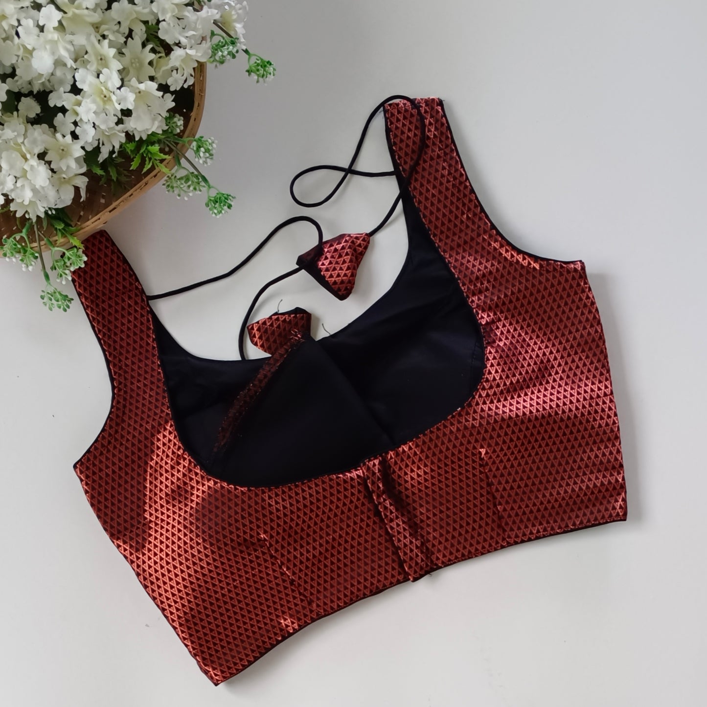 Black with Copper Zari Brocade Blouse(assorted)