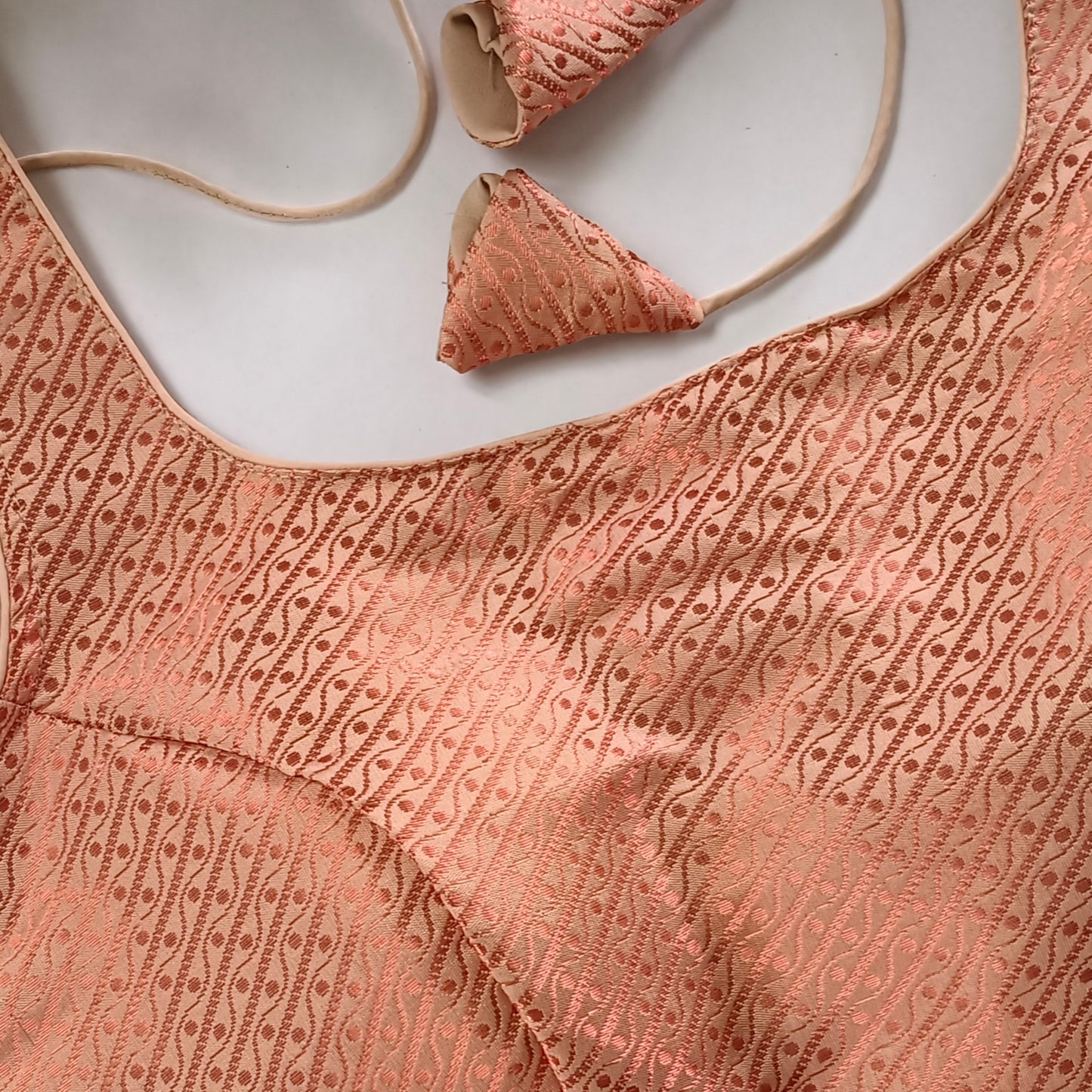 Beige with Copper Zari Brocade Blouse(assorted)
