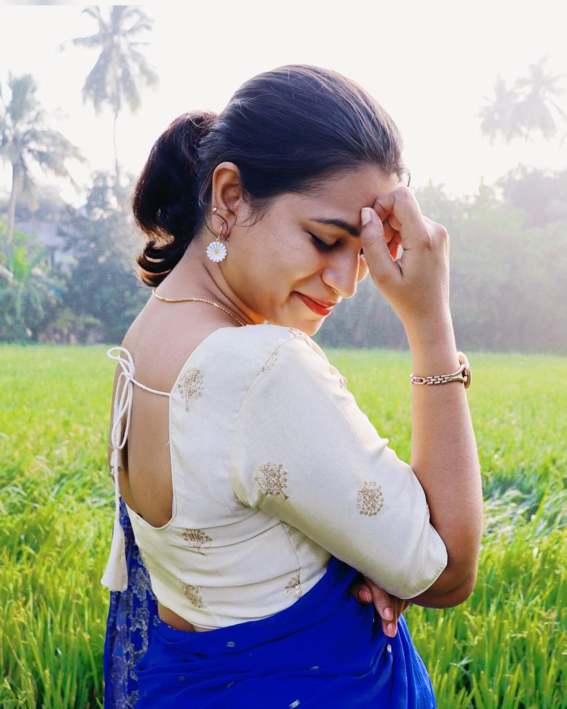 Light Golden Tissue blouse with Golden Embroidery( assorted )