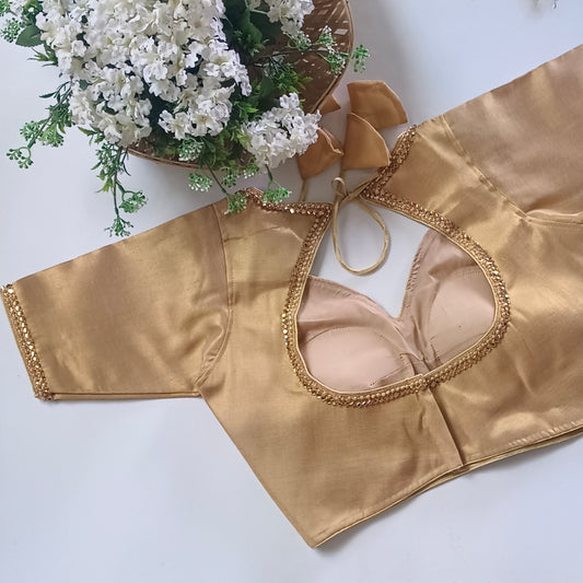 Golden tissue blouse