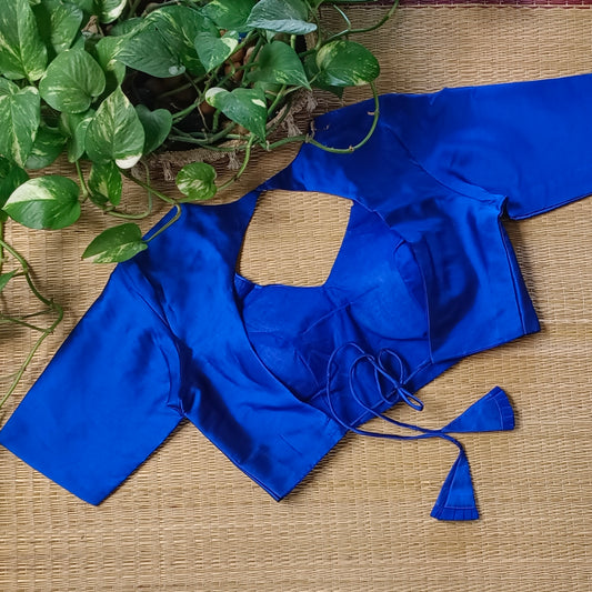 Royal Blue Backless Blouse