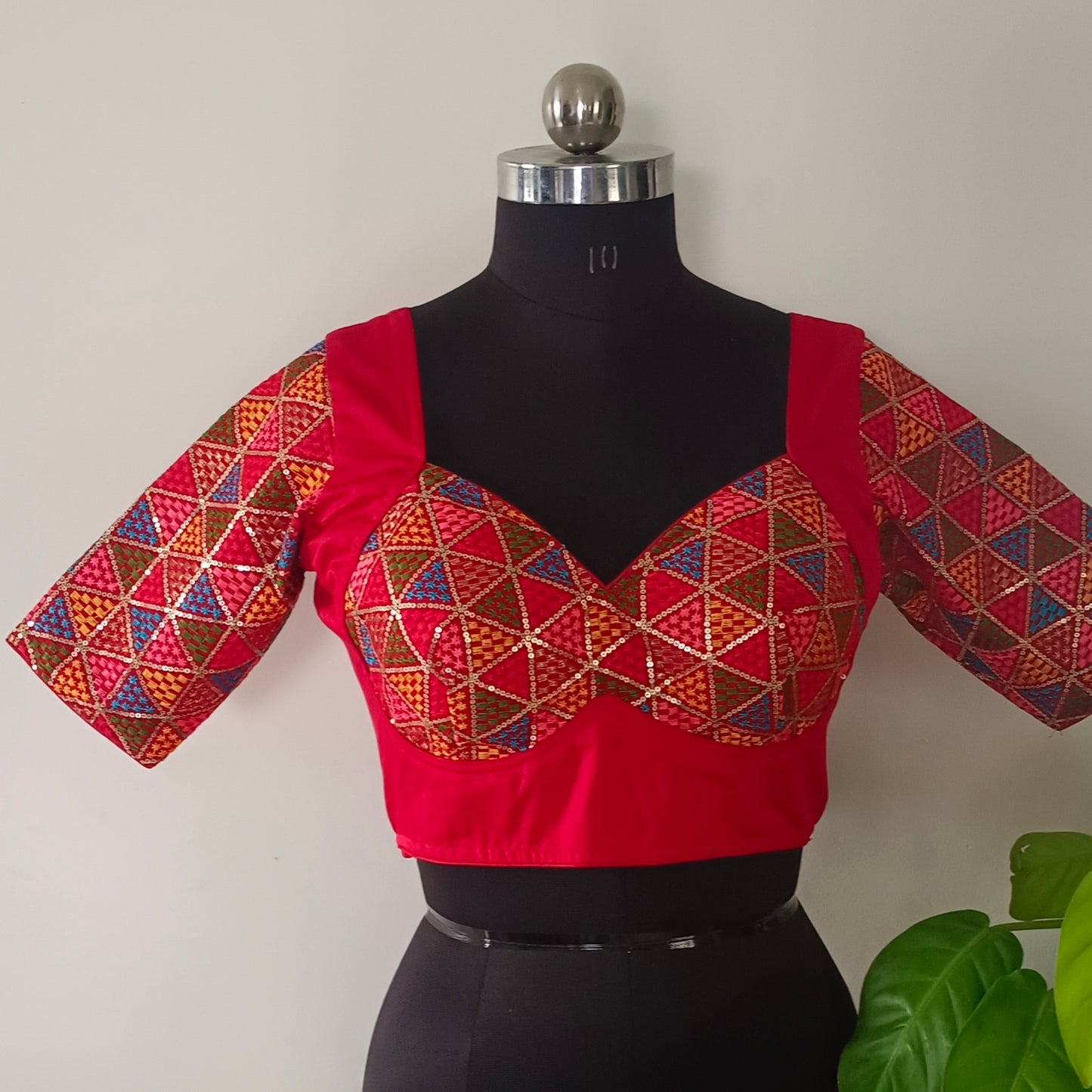 Cherry Red Sequence Blouse