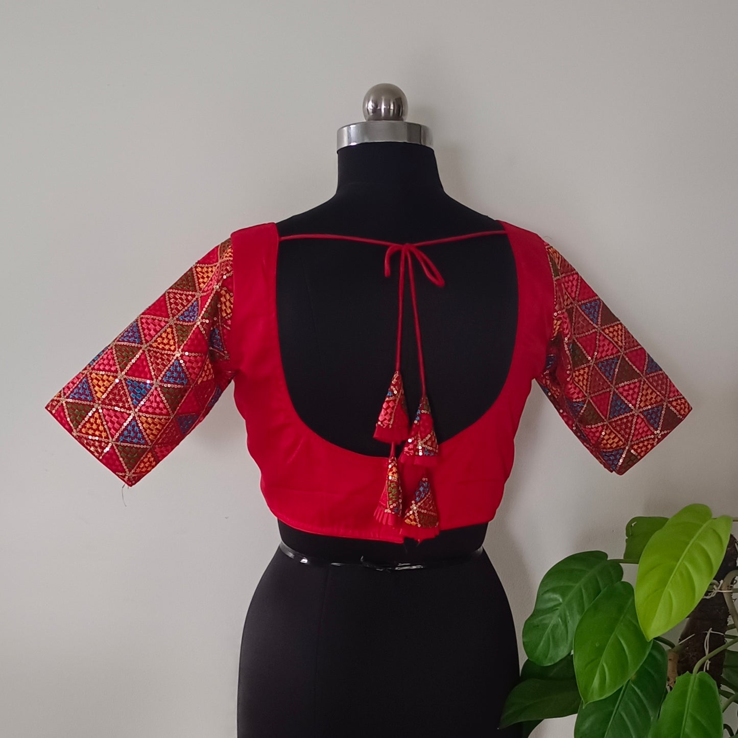 Cherry Red Sequence Blouse