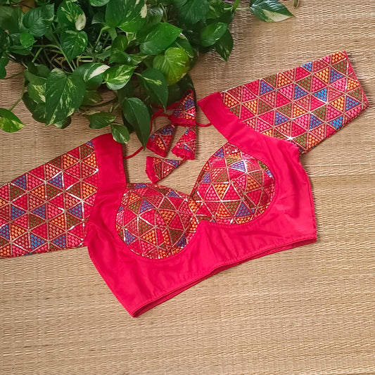 Cherry Red Sequence Blouse