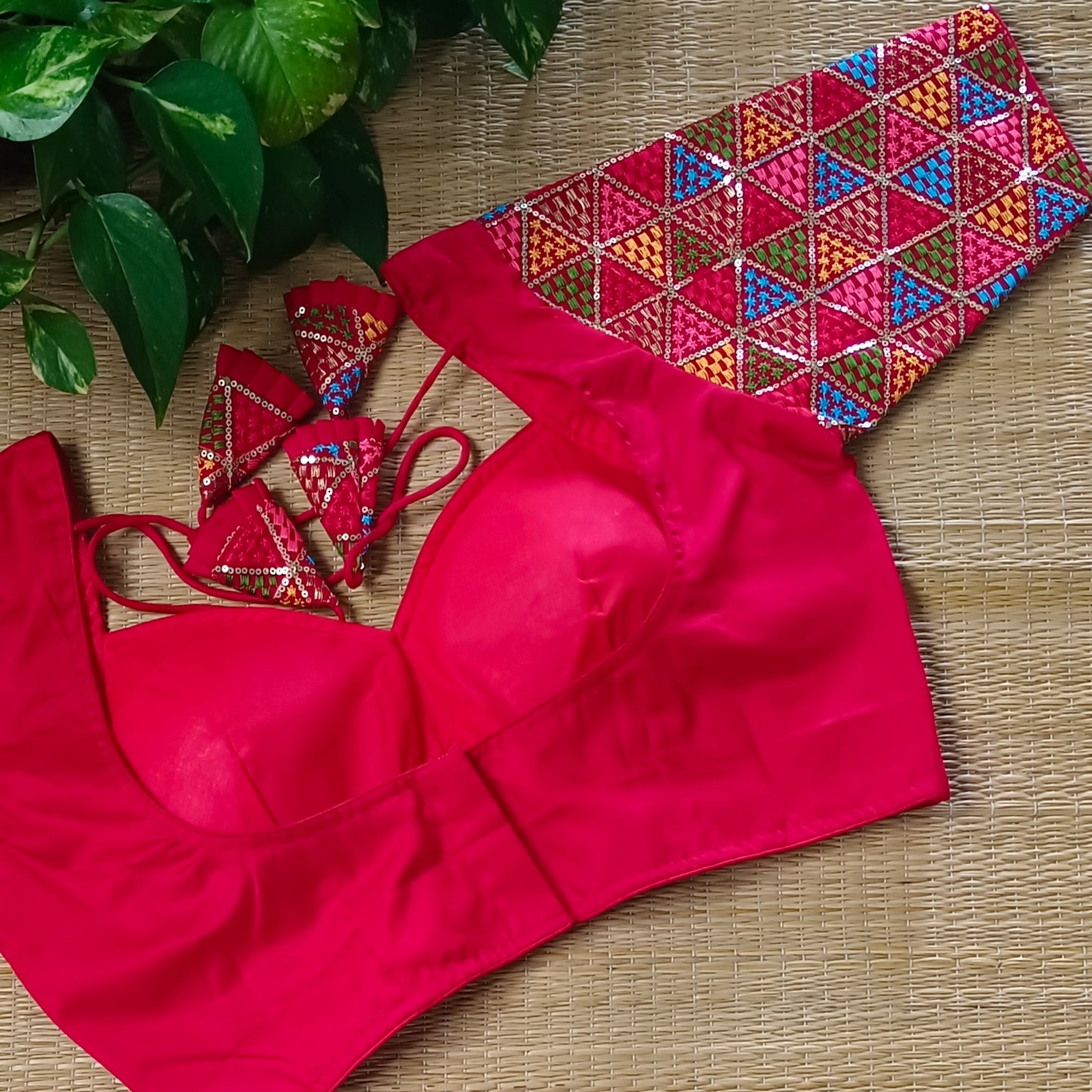 Cherry Red Sequence Blouse