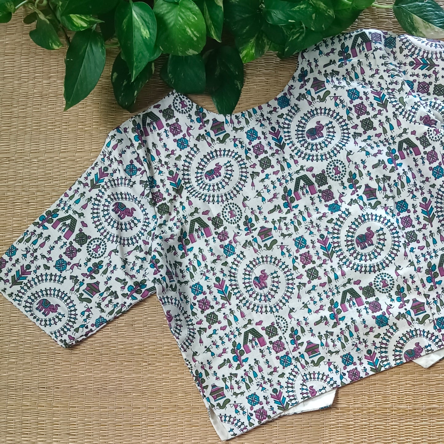 Tribal print long blouse 1